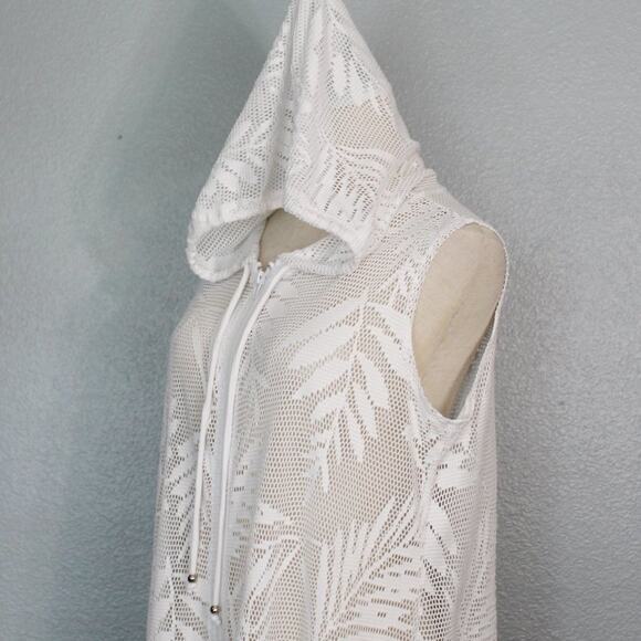 Ana White Hoodie Swimsuit Cover Up Full Zip Size S - Picture 10 of 11